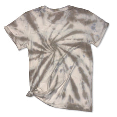 Tie Dye Dagger Skull Side Tie Boyfriend Tee