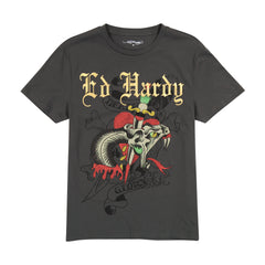 Dagger Snake Tee - Charcoal