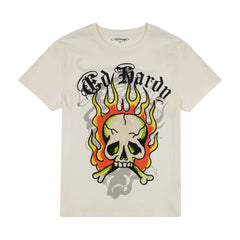 Flame Skull Tee - Ivory