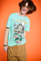 Black Rose Throwback Rhinestone Tee