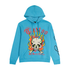 Flame Skull Hoodie - Jewel