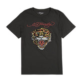 Rhinestone Tiger Tee - Black