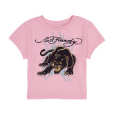 Panther Flame Baby Tee - Bubble Gum