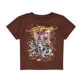 Koi Fish Baby Tee - Cocoa