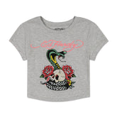 Rose Cobra Rhinestone Baby Tee