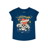 LKS Skull Rhinestone Cap Sleeve Tee