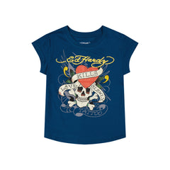 LKS Skull Rhinestone Cap Sleeve Tee