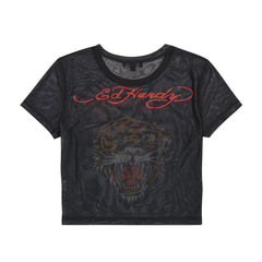 Mesh Tiger Head Baby Tee