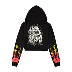 Tiger Flame Zip Front Hoodie