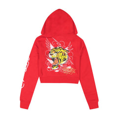Tiger Mountain Zip Front Cropped Hoodie