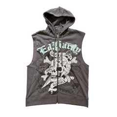 DG Skull Fleece Cut Off Hoodie