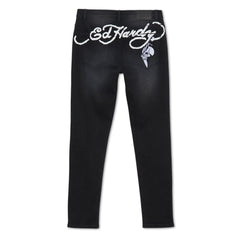 Dagger Skull Slim Skinny Jean