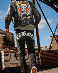 Dagger Skull Slim Taper Jean