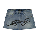 Brave Eagle Mini Denim Skirt