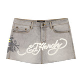 Fun Dagger Denim Mini Skirt