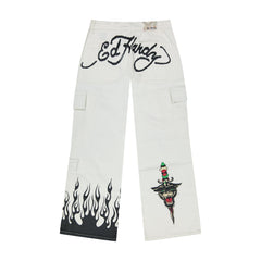 Fire Skull Baggy Twill Cargo