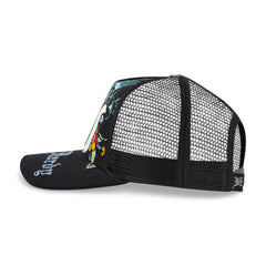 Tiger Skull Trucker Hat - Black
