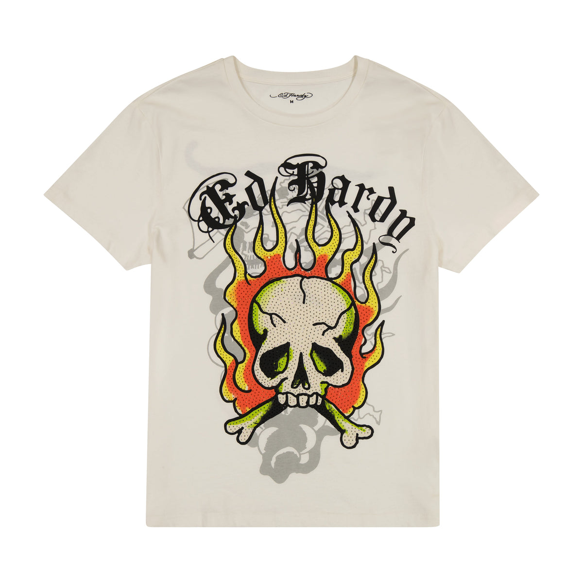 Flame Skull Tee - Ivory