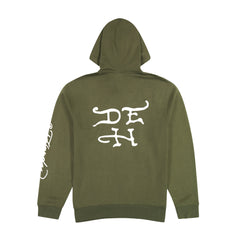 Dragon Wings Olive Pullover Hoodie