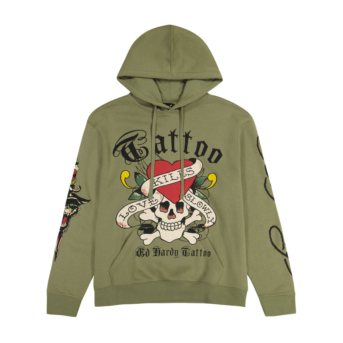 LKS Skull Hoodie - Light Olive