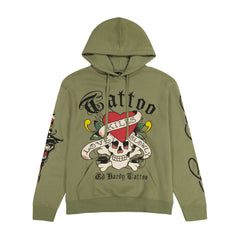 LKS Skull Hoodie - Light Olive