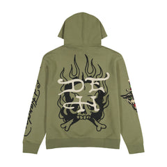 LKS Skull Hoodie - Light Olive