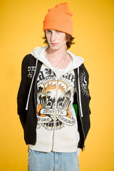 Death Before Dishonor Fleece Zip Front Hoodie