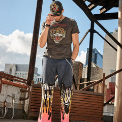 Rhinestone Tiger Tee - Black