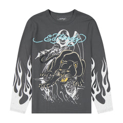 Panther Flames LS Thermal Tee