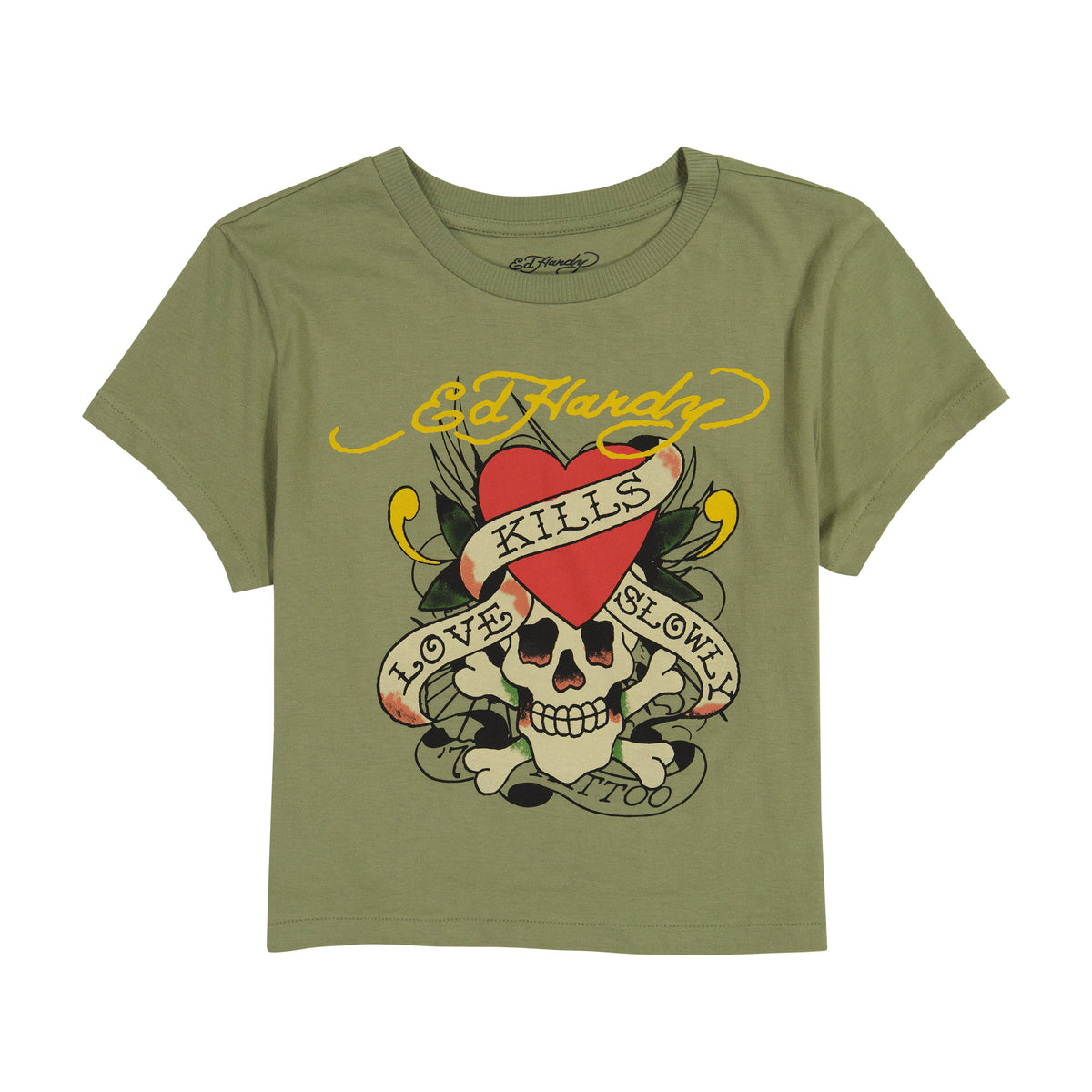 Olive LKS Baby Tee