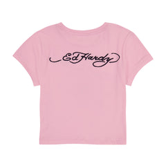 Panther Flame Baby Tee - Bubble Gum