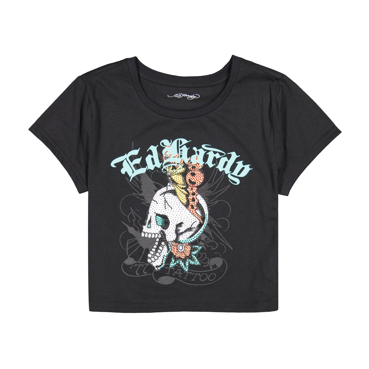 Skull Butterfly Baby Tee