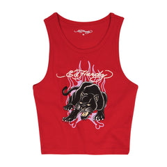 Panther Flame Rib Tank Top