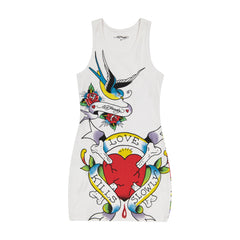 LKS Heart Rib Tank Dress