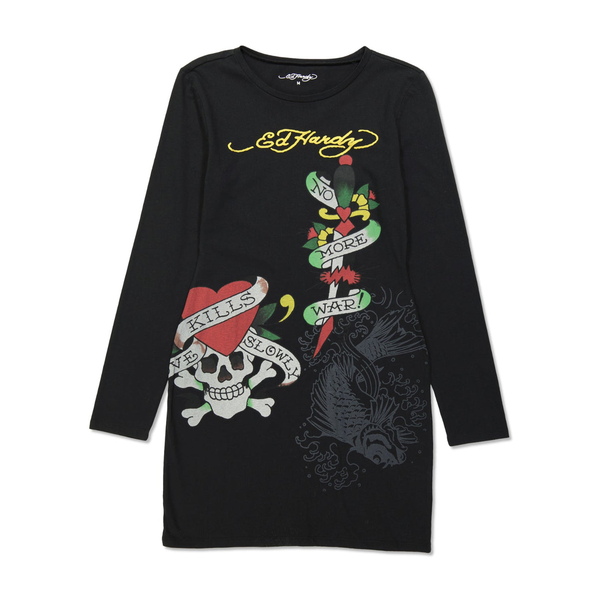 LKS Skull Baby Tee Long Sleeve Dress
