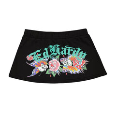 Skull Butterflies Fleece Skirt