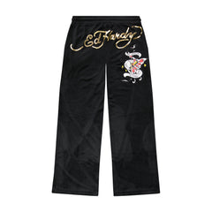 Amor Butterfly Velour Sweatpants