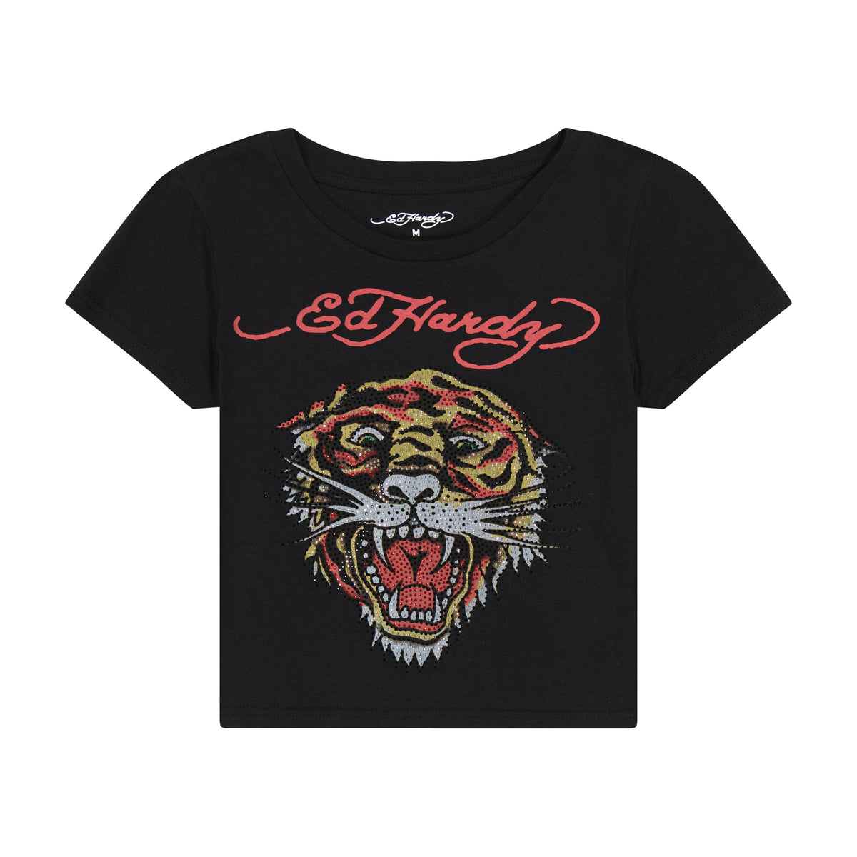 Tiger Head Rhinestone Baby Tee