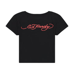 Tiger Head Rhinestone Baby Tee