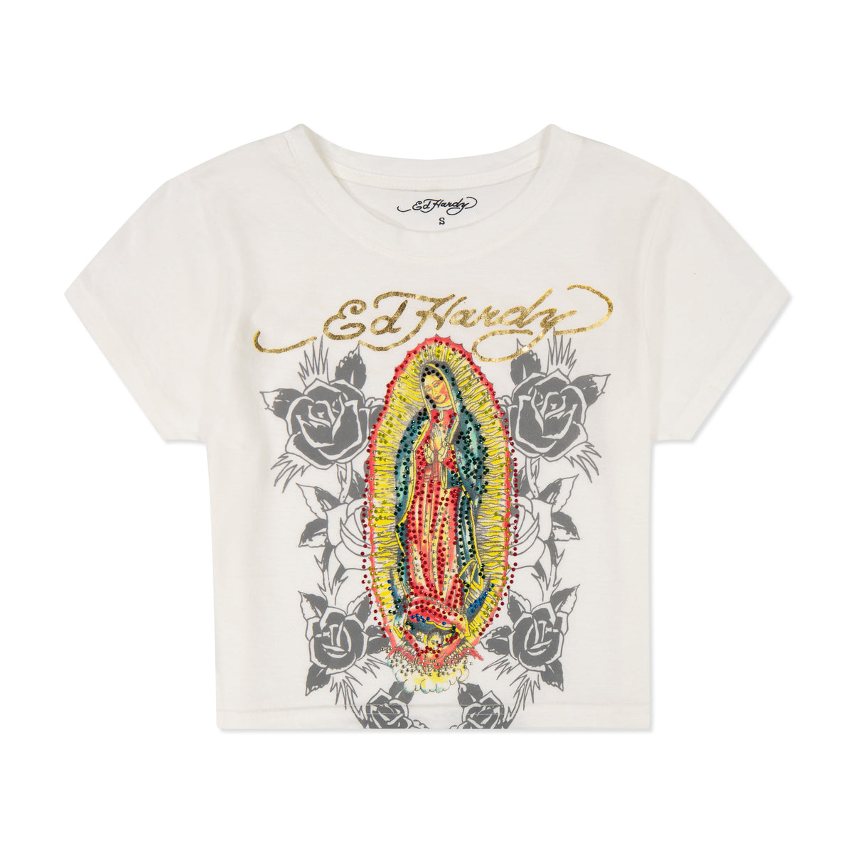 Rhinestone Mary Baby Tee
