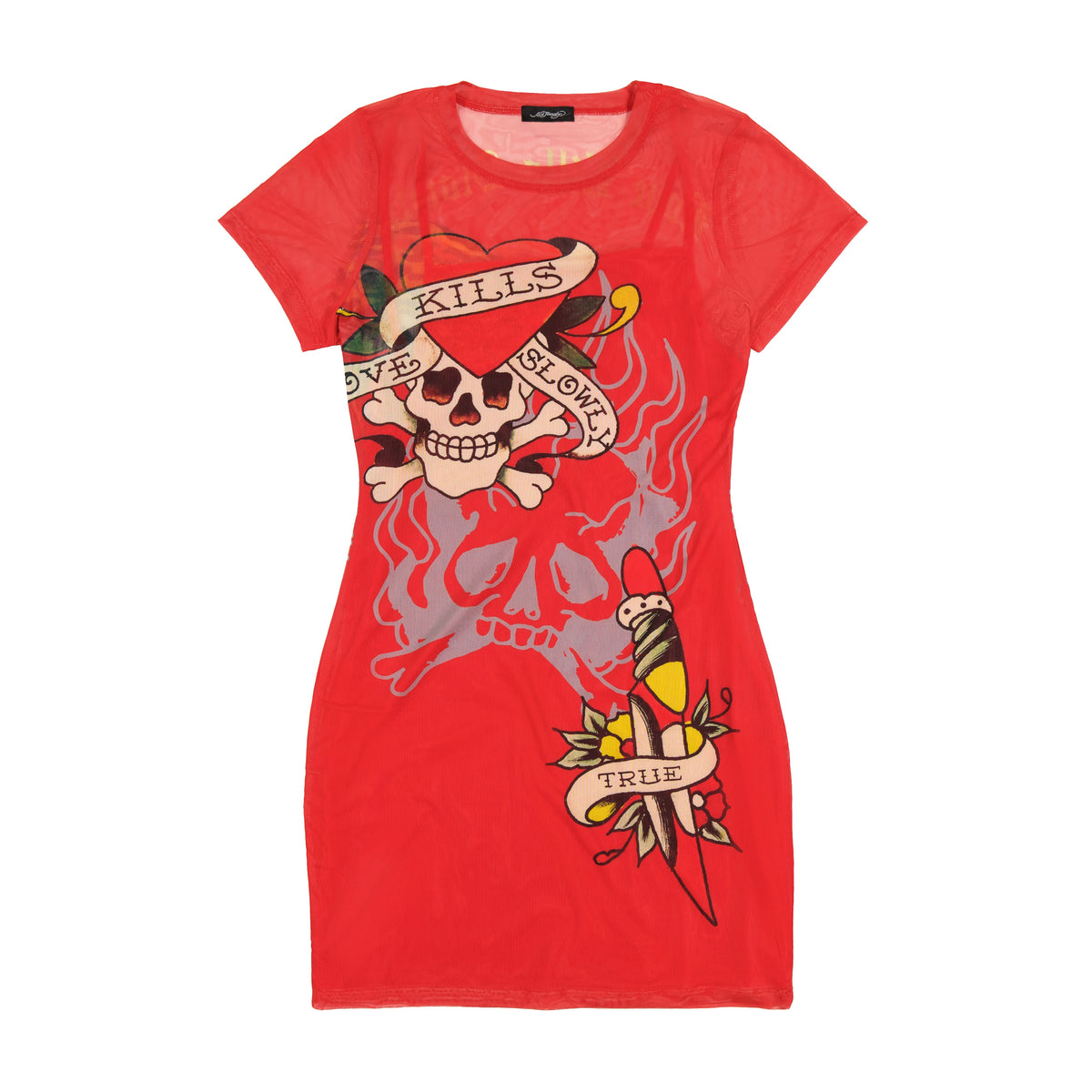 Skull Dagger Mesh Tee Dress