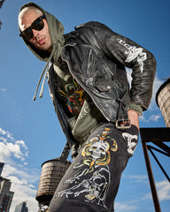 Dagger Skull Slim Taper Jean