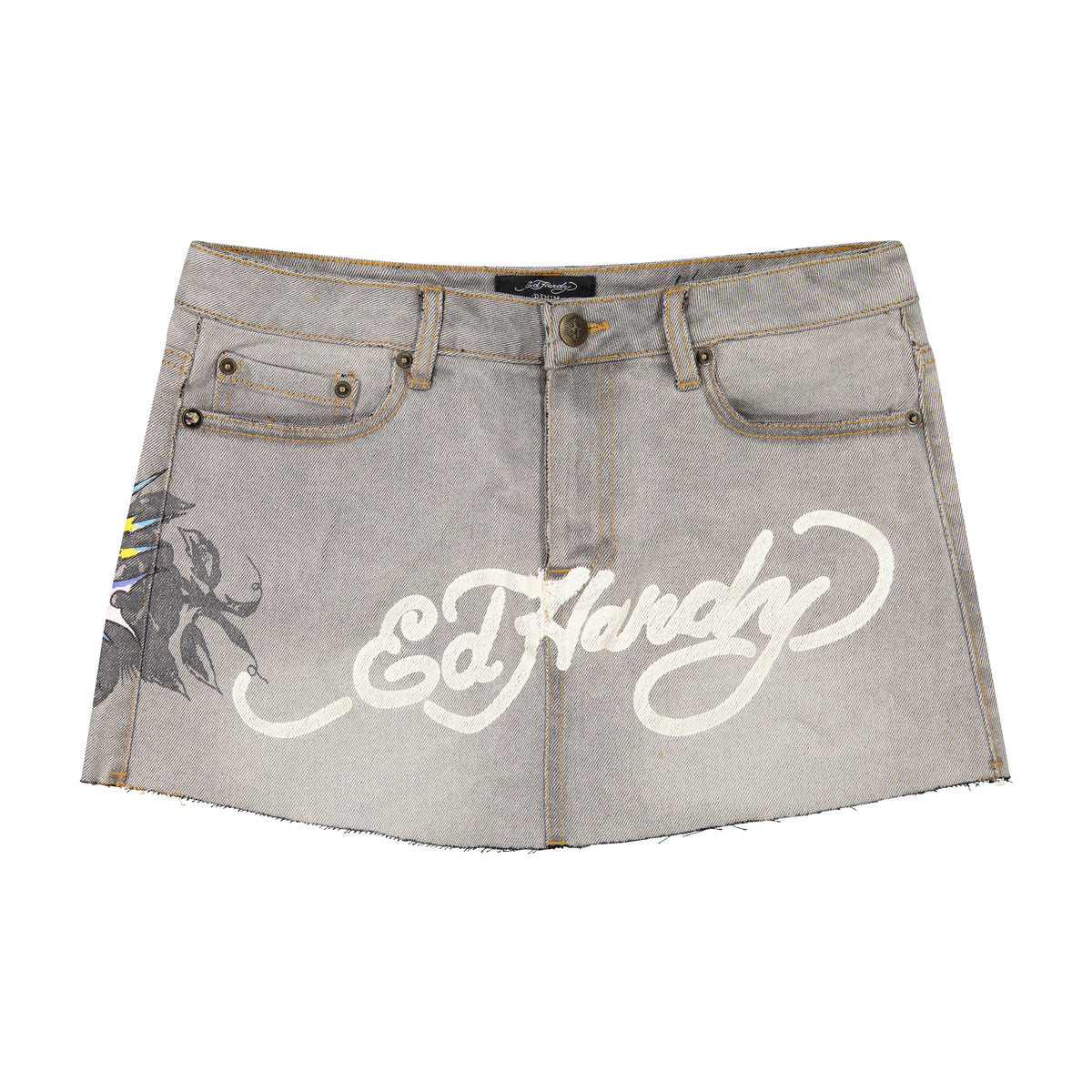 Fun Dagger Denim Mini Skirt
